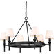 Cerchi 6 Light 30 inch Matte Black Chandelier Ceiling Light